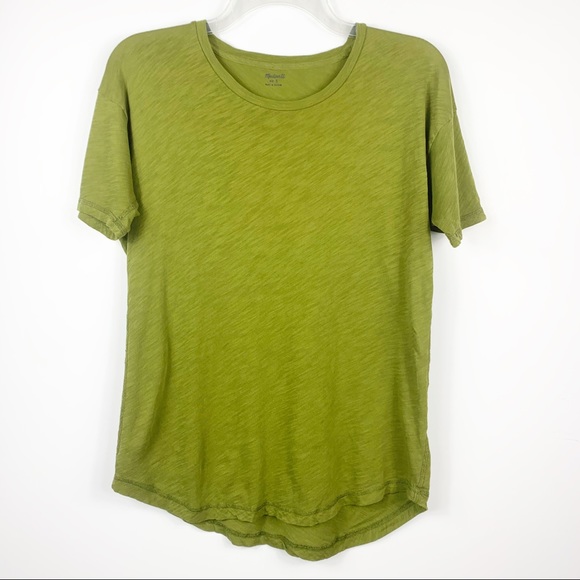 Madewell Tops - Madewell Olive Whisper Cotton Crewneck Top